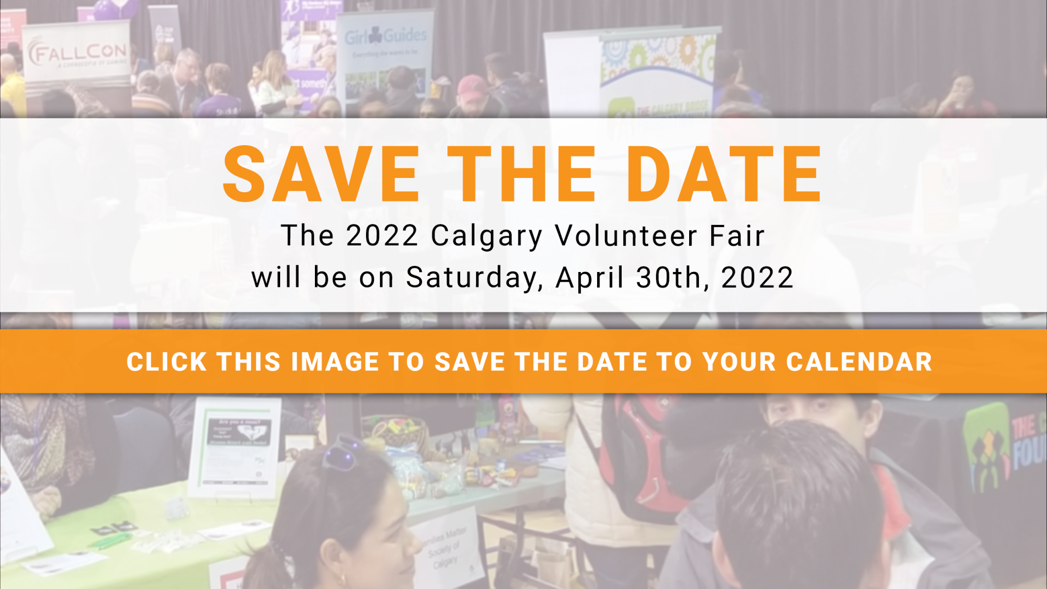 Save the date - Calgary Volunteer Fair - April 30, 2022